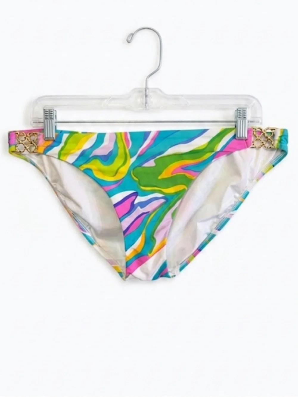 Trina Turk Vibrant Multi-Color Printed Bikini Bottoms - 8 Swimsuit Bottom⁠ HH